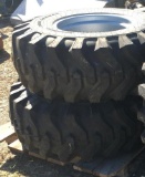 Set Of 2 Titan Trac Loader Tires 15 x 19.5 NHS