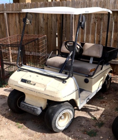 Club Car Golf Cart W/Utility Bed Gasoline Powered - Currently NOT Running