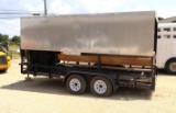 2013 Texas Bragg Ent 16ft Bumper Pull Utility/Flatbed Trailer w/Port-A-Cool Cooler/Fan *TITLE