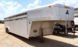 2004 Elite Aluminum Gooseneck Horse/Cattle Trailer *TITLE