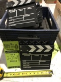Lot of small movie clapboards