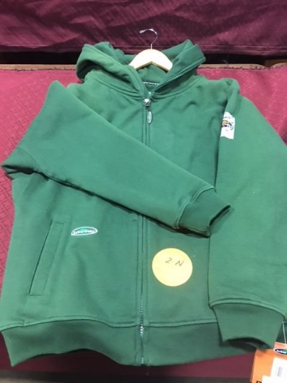 ArborWear, double thick, 24 oz, hooded sweatshirt, full zip, green, L