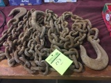 Large thick spreader chain  with 2 large hooks