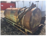 Large fuel tank w/ pump. Previous contents unknown.
