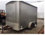 7' x 12' tandem axle enclosed trailer. Ramp door, side man door,