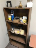 Wooden Shelf with Contents