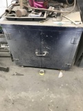 Metal Cabinet on casters with storage underneath