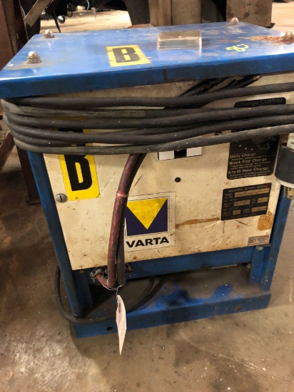 Varta 24 volt single phase forklift charger.