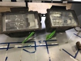2 Outdoor floodlights, used