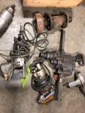 Group lot of misc air and power tools