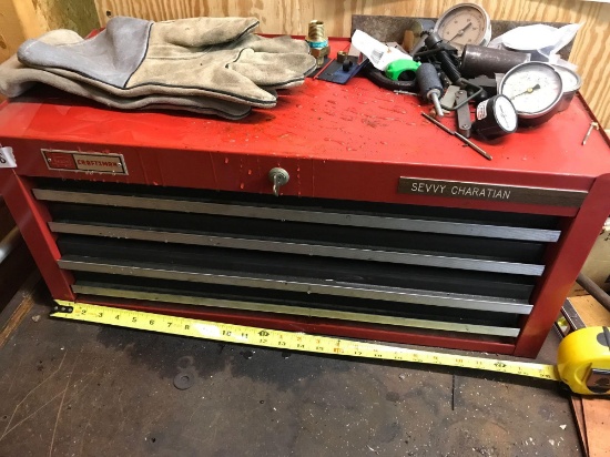 Craftsman Toolbox with various drill bit and EZ outs