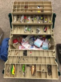Tackle box with modern tackle