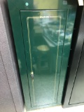 Small Gun Safe with Key, By Stack- On, been modified with all thread and plywood to hold hundreds of