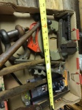 Flat of misc tools, hammers and more