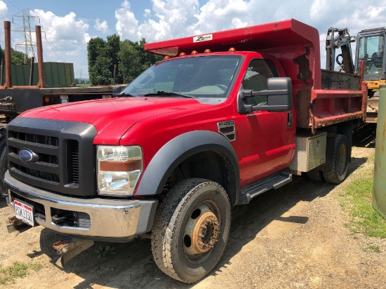 2008 Ford F-450 Power Stroke Diesel 4x4 Dump Truck *ONLY 44,XXX MILES!* Western Plow Included!