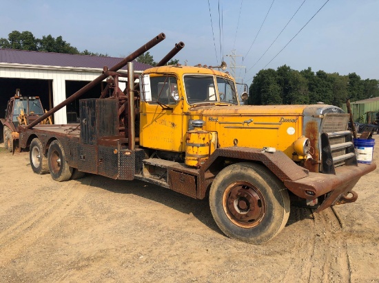 Vintage 1952 Model LTLSW Cummins Diesel Mack Winch Tractor