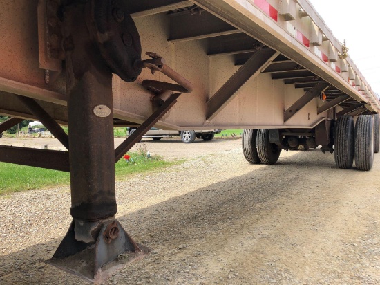 1988 Fruehauf 45 ft all aluminum flat bed. 96 in wide.