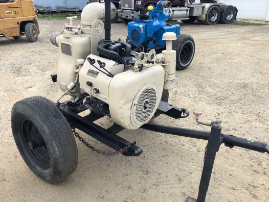 Gorman-Rupp 4 inch pull behind trash pump