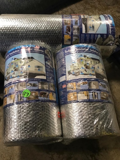 3 rolls of reflective insulation