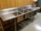 Advance Food Service large 3 compartment wash station
