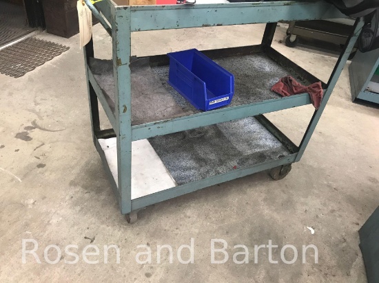 Metal cart on casters