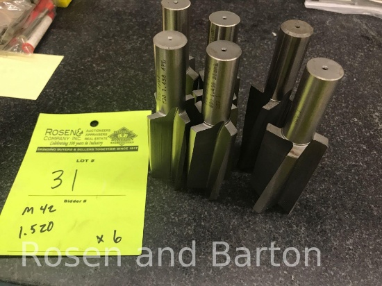 Lot of 6 M42 blanks, 1.520 size