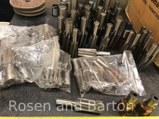 Several End mill blanks, most are M42, but other sizes are present