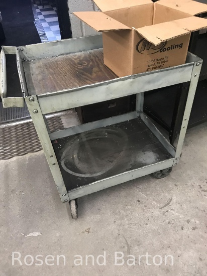 Metal cart on casters