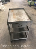 3 tiered metal cart, on casters