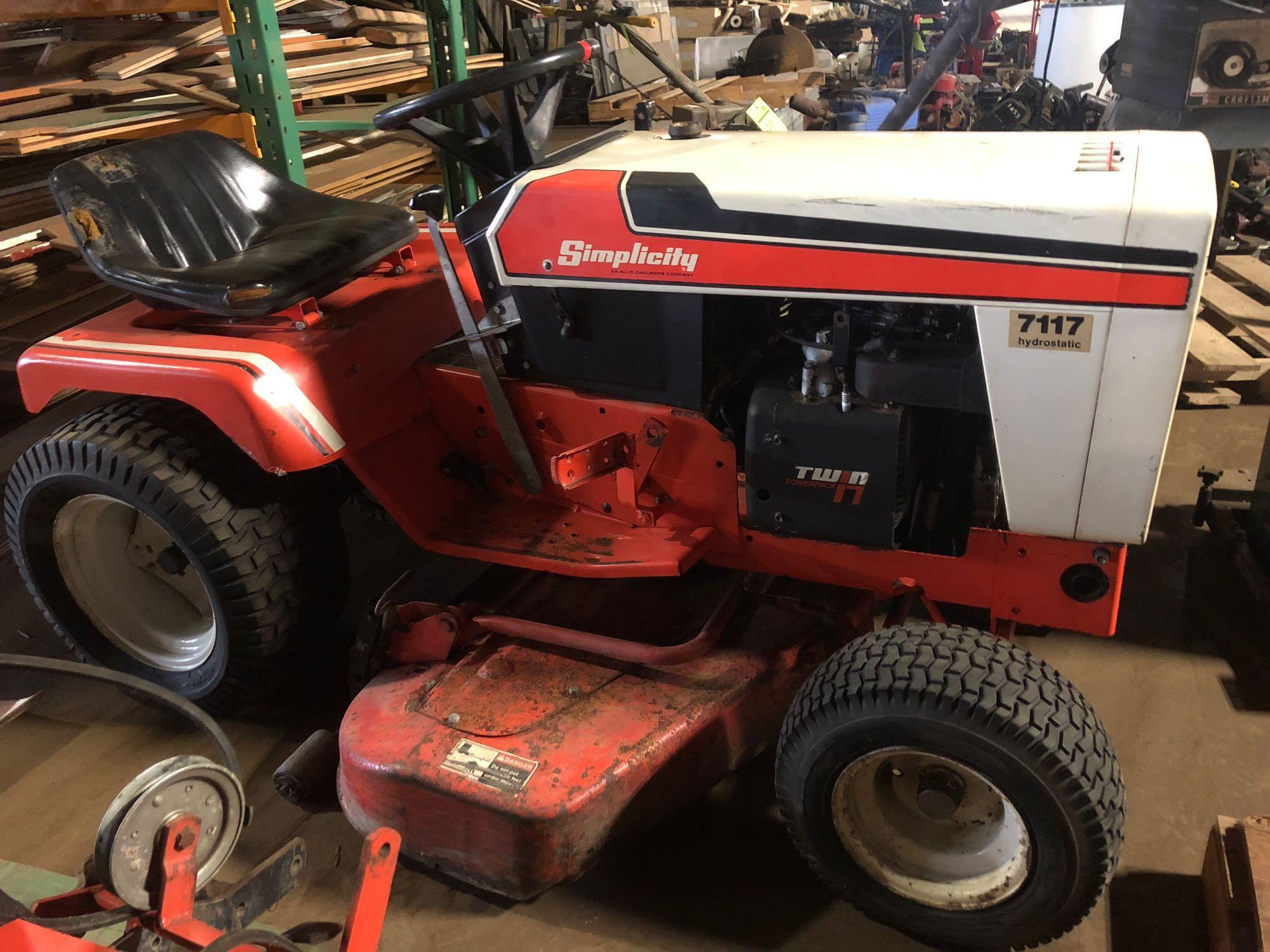 Simplicity tractors for sale sale