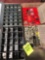 1 lot of (4) organizers full of Set Screws, Hydraulic fittings, machine screws and more