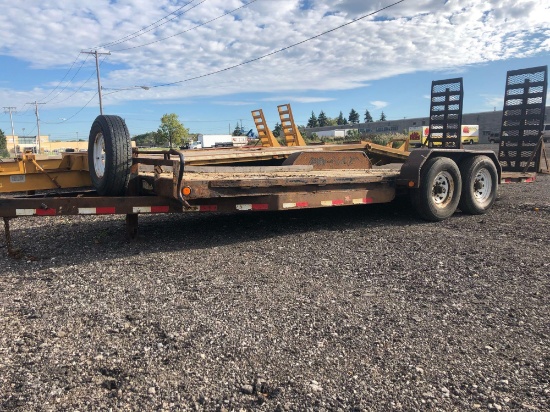 PJ Trailer Inc 6'8" x 20' tandem axle HD equipment trailer