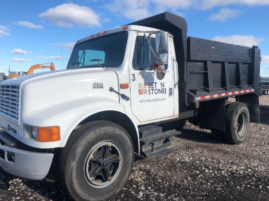 1995 International 4700 DT 408 Dump Truck.