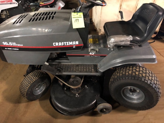 Craftsman II riding lawn mower w/ 4 wheel steering
