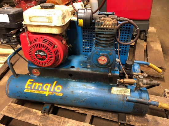 Emglo dual tank horizontal air compressor