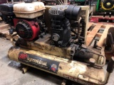 Ingersoll-Rand horizontal dual tank gas powered air compressor