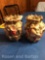 Matching set of seashell vases from Florida