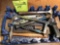 Lot of pry bars, hammers, crescent wrenches