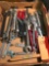 Group lot of crescent wrenches, open end wrenches, riveters and more