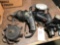 Group lot of drill, orbital sander, heat gun and sanding head