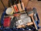 Group lot of chisels, Wood boring bits, palm sanders & more