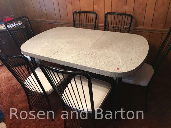Kitchen Table with 6 matching chairs, and leaf