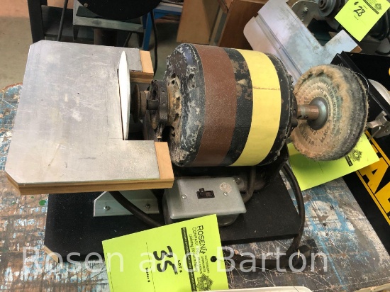 Bench top disc sander and polisher