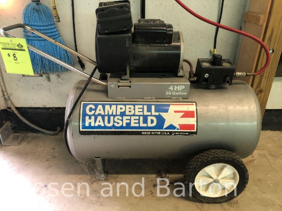 Cambell Hausfeld 4hp, 20 gallon horizontal air compressor.