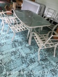 Glass top Patio table with 6 chairs