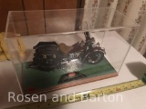Vintage Indian Motorcycle Model in display case