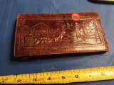 Leather Wallet, with Map of Japan, was carried in the military in the 50's