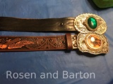 2 Belt buckles with belts
