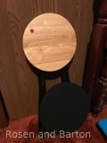 Folding stool, with pad