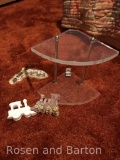Display Stand, train ornaments, and a pen holder